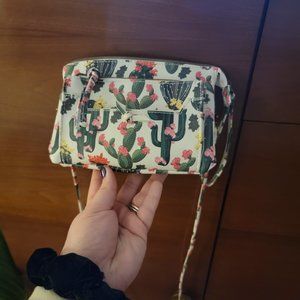 White Cactus Crossbody Purse